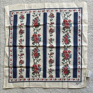 Sezane 🇫🇷 Gaston Scarf Bandana Floral Margaret Blue NEW